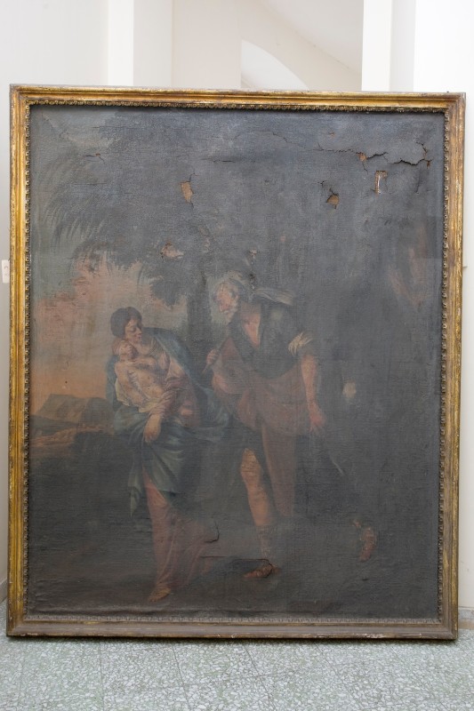Ambito napoletano fine sec. XVIII, Fuga in Egitto in olio su tela