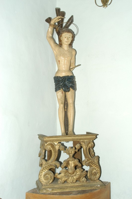 Artigianato campano sec. XVIII, Statua con San Sebastiano
