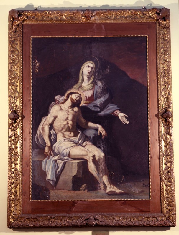 Ambito napoletano sec. XVIII, Pietà in olio su tela