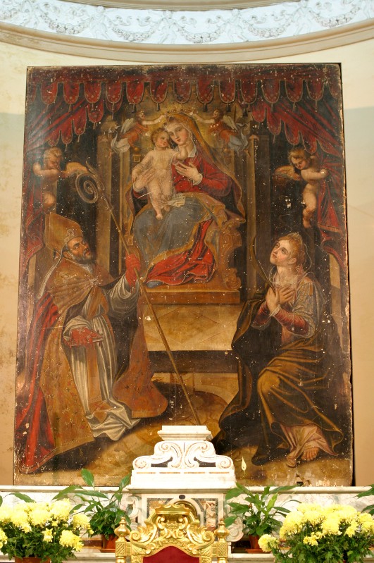 Landolfo P. (1598), La Madonna in trono tra San Martino e Santa Fede