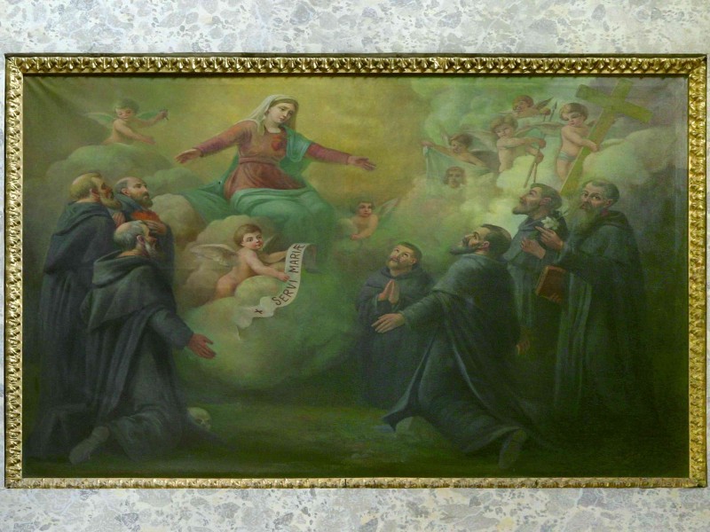 Busacca P. sec. XX, Madonna con i santi fondatori dei servi di Maria