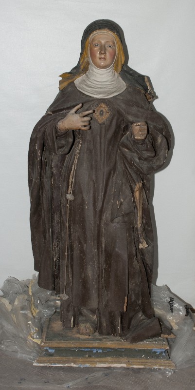 Scultore napoletano sec. XVIII, Busto di Santa Chiara d'Assisi