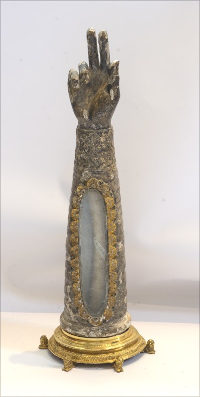 Artigianato napoletano sec. XVII, Reliquiario a braccio di Sant'Apollinare