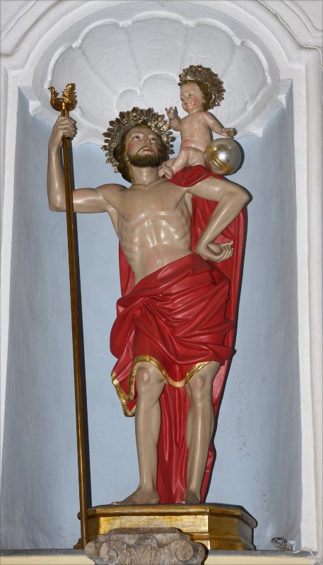 Scultore napoletano sec. XIX, Statua di San Cristoforo