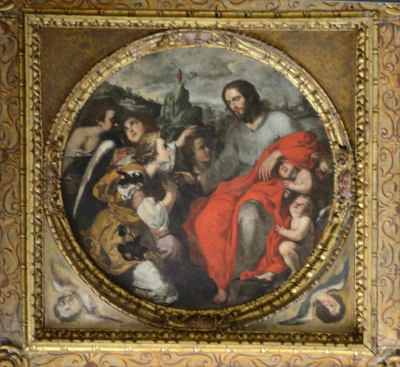 Guarino F. sec. XVII, Dipinto di Gesù Cristo nel deserto tra angeli