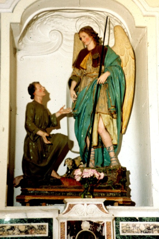 Gangi F. (1896), Tobia e San Raffaele arcangelo in legno scolpito