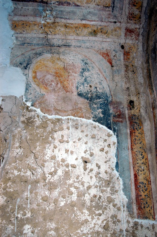 Ambito campano sec. XIV, Affresco di San Sebastiano