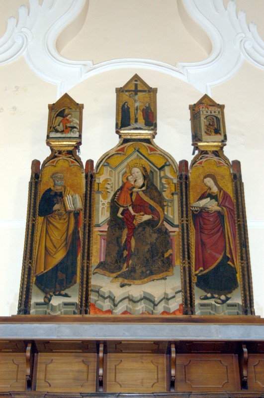 Pavanino da Palermo (1472), Trittico con la Madonna tra Santi