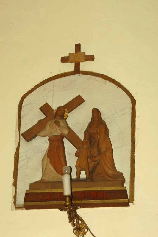 Ambito italiano sec. XX, Via Crucis in legno IX