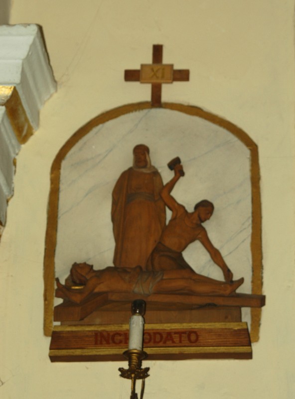 Ambito italiano sec. XX, Via Crucis in legno XI