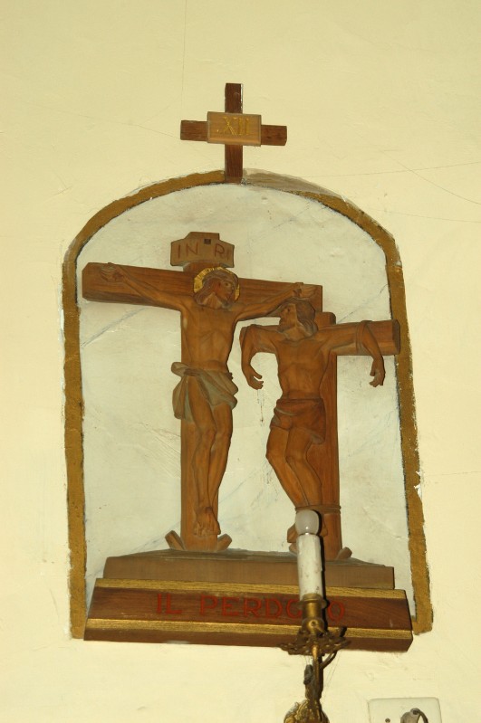 Ambito italiano sec. XX, Via Crucis in legno XII