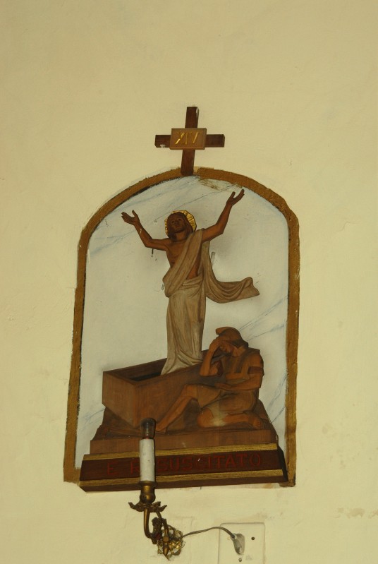 Ambito italiano sec. XX, Via Crucis in legno XIV