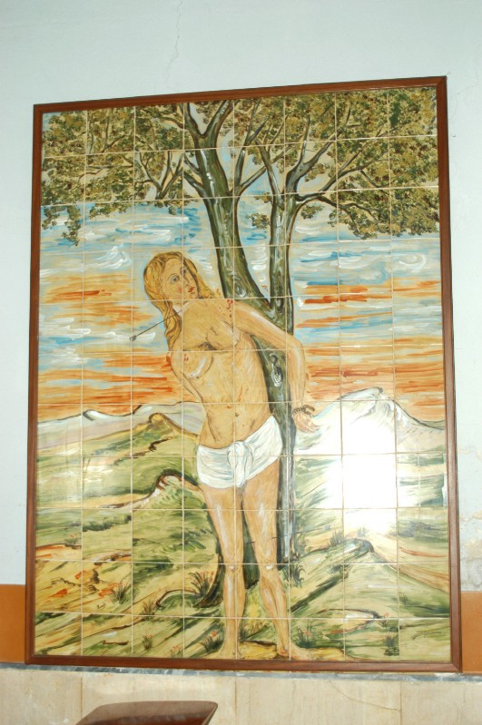 Ambito italiano sec. XX, Dipinto con San Sebastiano