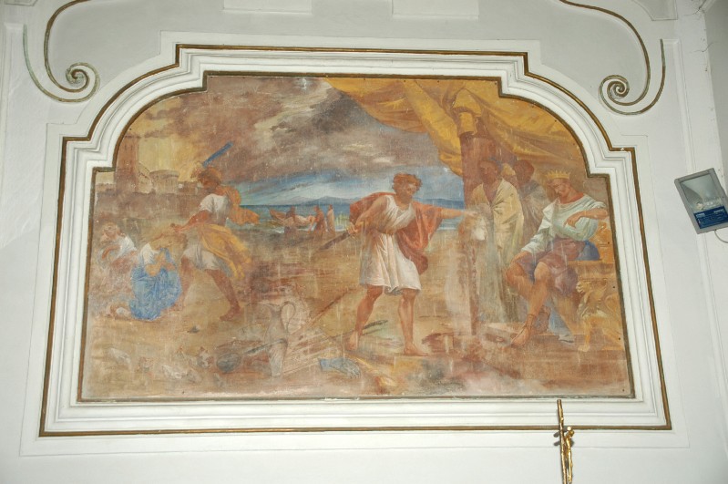 Ambito campano sec. XVII, Dipinto con il Martirio di Santa Reparata