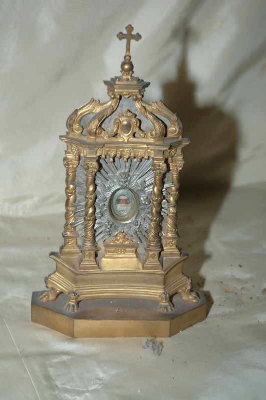 Argentiere campano sec. XIX, Reliquiario a tempietto di Santa Reparata