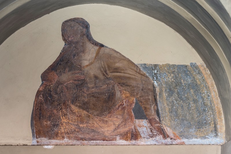 Ambito bolognese sec. XVI, Dipinto murale Santa Caterina d'Alessandria