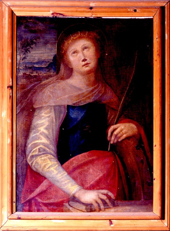 Ambito emiliano sec. XVII, Dipinto Santa Caterina d' Alessandria