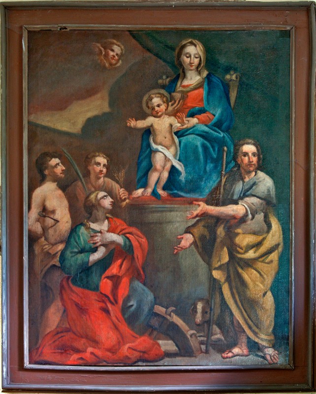 Ambito bolognese sec. XVIII, Madonna con Bambino e Santi