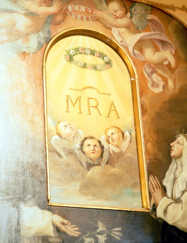 Ambito emiliano sec. XVIII, Dipinto San Domenico e Santa Caterina