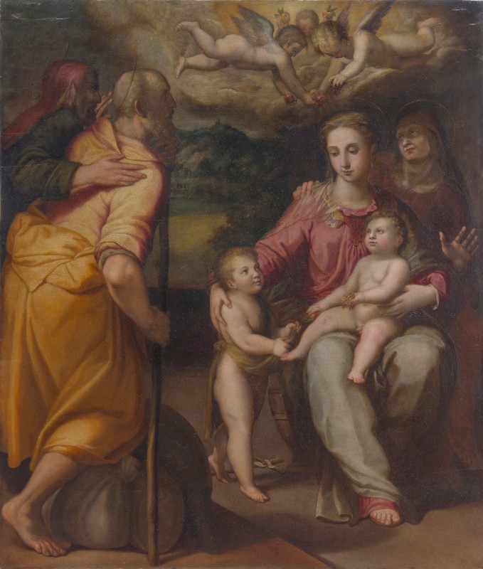 Ambito bolognese sec. XVI, Dipinto Madonna con Bambino