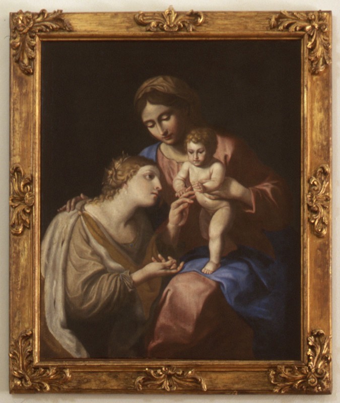 Ambito emiliano sec. XVII, Dipinto Sposalizio mistico di S. Caterina