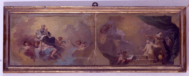 Angiolini N. sec. XIX, Dipinto Gloria di S. Luigi S. Teresa e B. Imelde Lamberti