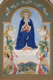 Fabbri I. (1934), Dipinto con Madonna assunta e chiesa di Santa Maria a Popolano