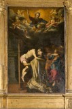 Ambito romagnolo sec. XVII, Dipinto di San Bernardo abbraccia Gesù Cristo