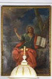 Bottega romagnola sec. XVIII, Cornice di tela con San Giovanni Evangelista