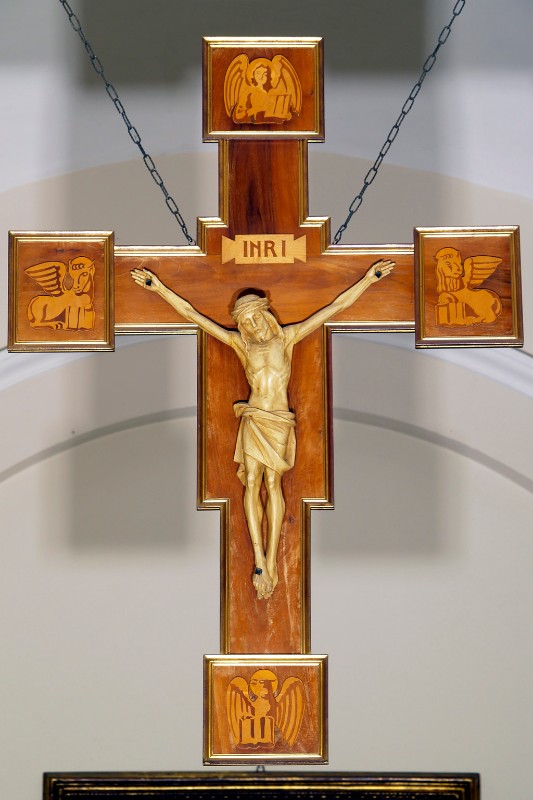 Vassura F. sec. XX, Croce con allegorie degli Evangelisti