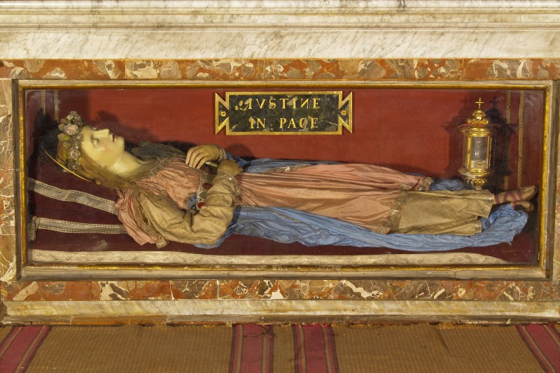 Bottega romagnola sec. XIX, Statua di Santa Giustina