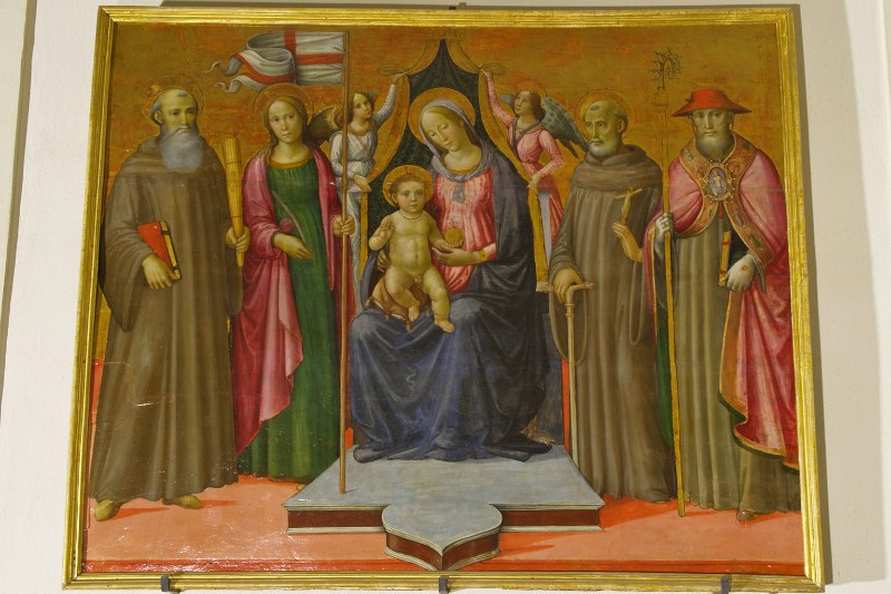 Maestro di Marradi (1498), Pala con la Madonna con Gesù Bambino e santi