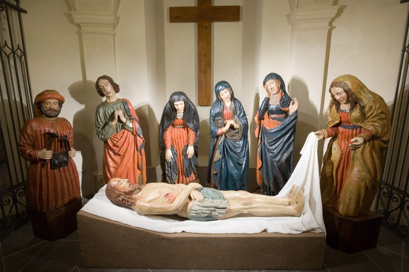 Bottega romagnola sec. XV, Gruppo scultoreo del Compianto su Cristo morto