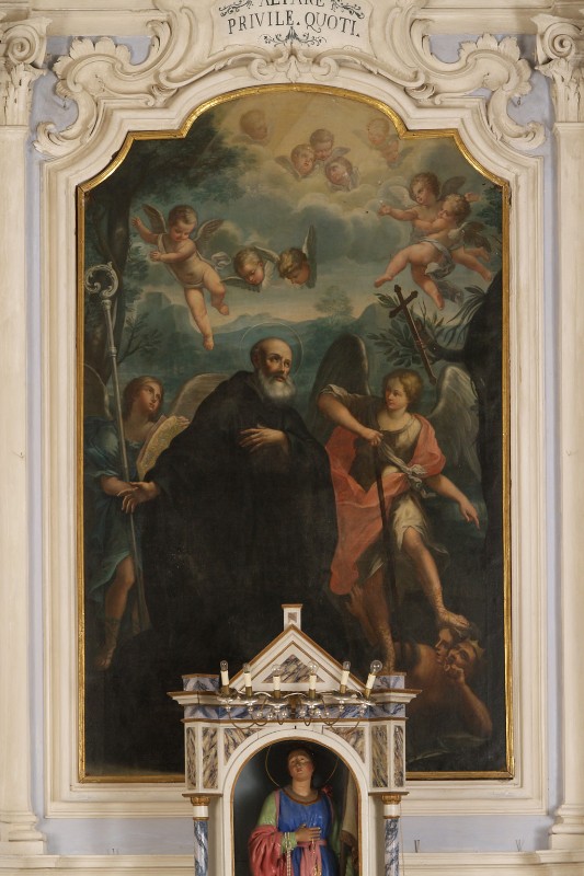 Fanzaresi A. sec. XVIII, Dipinto con le tentazioni di San Benedetto
