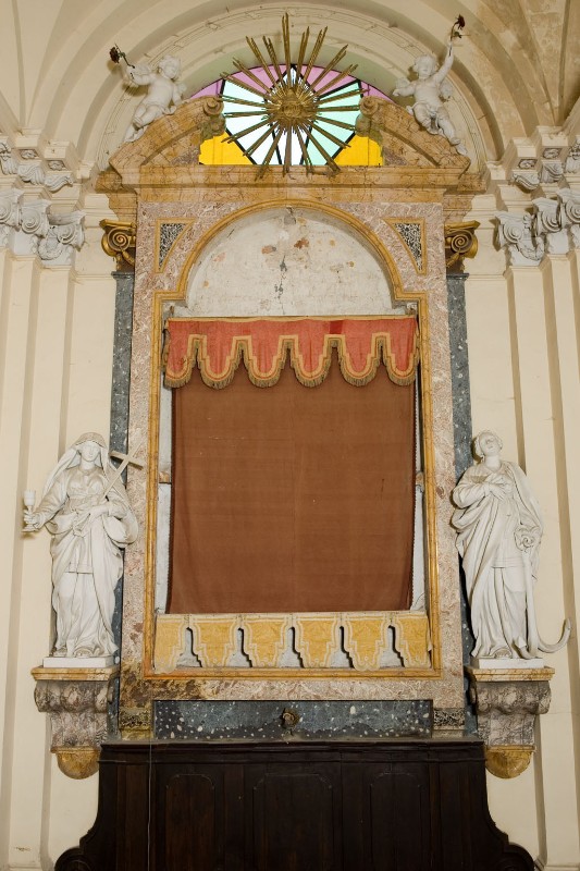 Maestranze romagnole sec. XVIII, Ancona con allegorie di Fede e Speranza