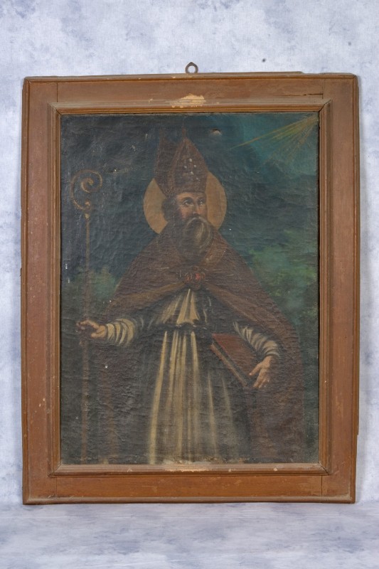 Bottega romagnola sec. XVII, Cornice di dipinto con Sant'Apollinare