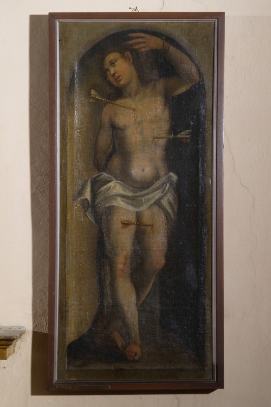 Ambito italiano sec. XVII, Dipinto con San Sebastiano