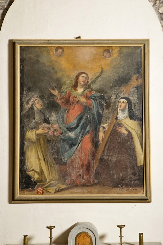 Bottega emiliano-romagnola sec. XVIII, Cornice di dipinto con Santa Reparata
