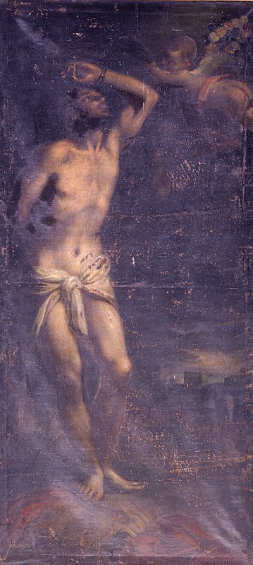 Ambito ferrarese (1700-1749), Dipinto con San Sebastiano