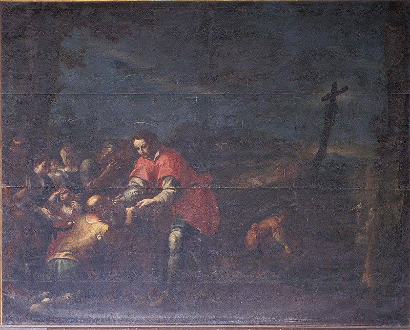 Cozza G.B. (1727 ca.), Dipinto S. Omobono disseta i poveri