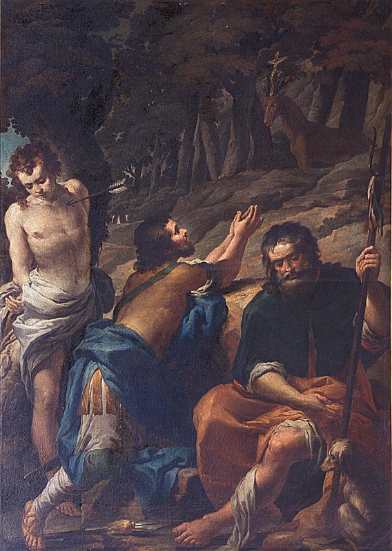 Zampa G. (1778), Sant'Eustachio tra San Sebastiano e San Rocco