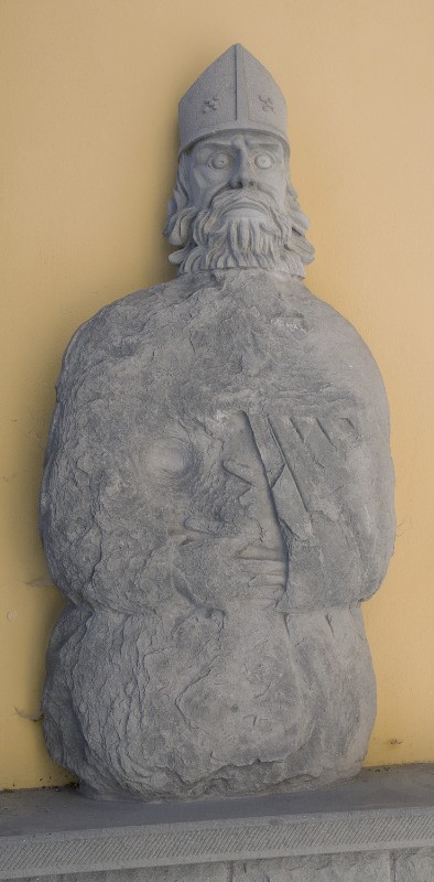 Bottega tosco-romagnola sec. X-XI (?), Sant'Antonio abate con testa moderna