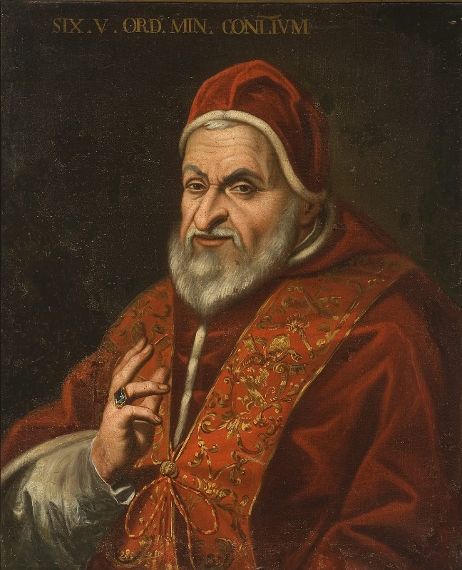 Ambito bolognese (?) sec. XVII, Ritratto di papa Sisto V