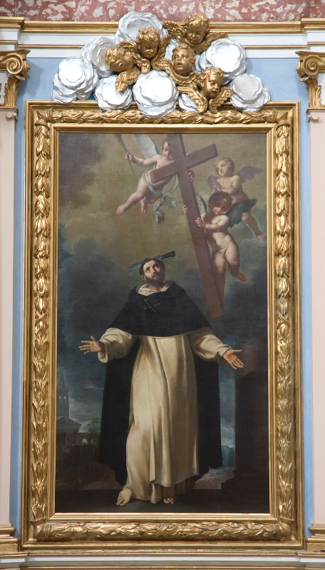 Bott. imolese sec. XVIII, Cornice del dipinto raffigurante San Pietro da Verona