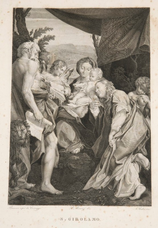 Calzi A. sr. - Menozzi P. sec. XIX, Madonna di San Girolamo da Federico Barocci