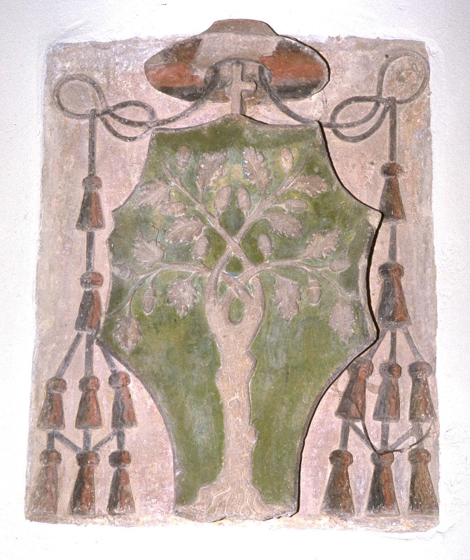 Bott. emiliana sec. XVI, Stemma dipinto del cardinale Giuliano della Rovere