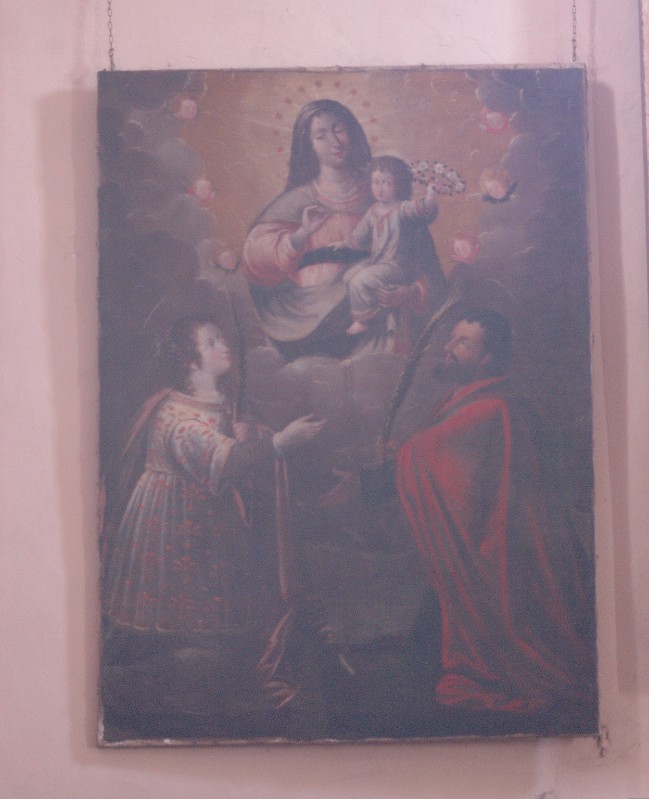 Ambito emiliano sec. XVII, Madonna con Bambino e Santi