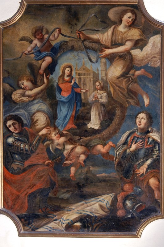 Bott. emiliana prima metà sec. XVIII, Madonna tra San Gervasio e San Protasio