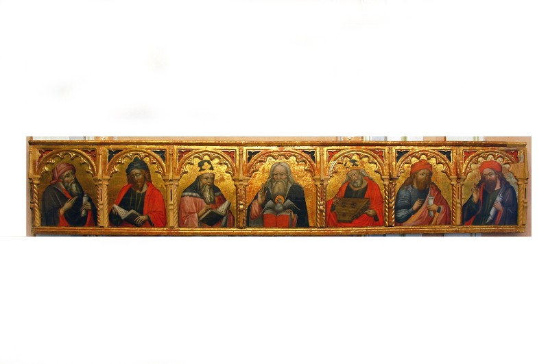 Maestro del dossale di Sant'Antonino (1440), Predella con Dio padre e profeti