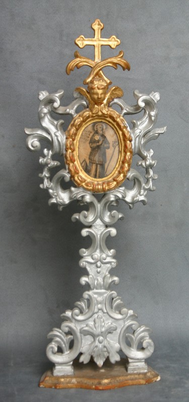 Bott. emiliana sec. XVIII, Reliquiario ad ostensorio di Sant'Ubaldo